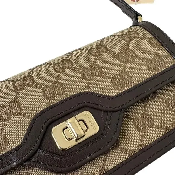 Gucci Luce gg Beige and Brown Shoulder Bag - Picture 6 of 11